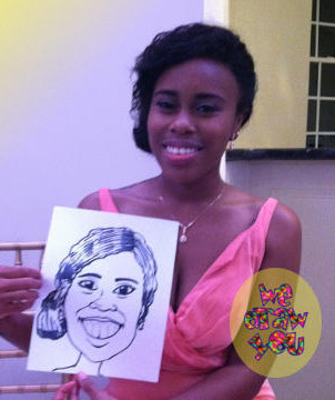 Live caricatures at parties and events = fun entertainment and party favors!