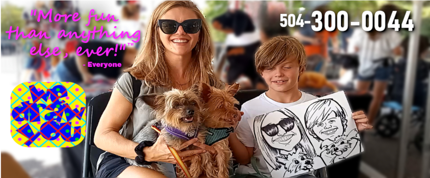 Live caricatures at parties and events = fun entertainment and party favors!